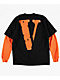 VLONE Friends Black & Orange 2fer Long Sleeve T-Shirt - Thumbnail image 6 of 7