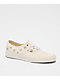 Vans Authentic Floral Embroidery Marshmallow White Skate Shoes - Thumbnail image 1 of 5