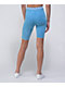 Vans Checked Out Niagra Blue Mineral Wash Bike Shorts