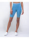 Vans Checked Out Niagra Blue Mineral Wash Bike Shorts - Thumbnail image 1 of 5