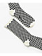 Vans Curl Checkerboard Black & White Crew Socks - Thumbnail image 2 of 2