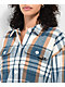 Vans Eliza Cream & Teal Flannel Shacket - Thumbnail image 3 of 6