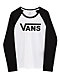 Vans Flying V Black & White Raglan Long Sleeve T-Shirt