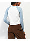 Vans Grow Peace Blue Raglan Long Sleeve Crop T-Shirt - Thumbnail image 2 of 3