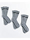 Vans Kids' Classic Grey 3 Pack Crew Socks