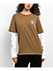 Vans Kids 66 Shredders Brown & White Twofer Long Sleeve T-Shirt - Thumbnail image 2 of 4