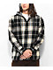 Vans Lopes Black & Green Hooded Flannel Shirt - Thumbnail image 1 of 4