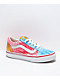 Vans Old Skool Blue, Pink & Orange Tie Dye Skate Shoes