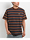 Vans Pismo Stripe Brown & Blue Knit Boxy T-Shirt - Thumbnail image 1 of 4