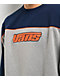 Vans Retro V Loose Dress Blues & Cement Heather Crewneck Sweatshirt - Thumbnail image 3 of 5