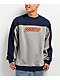 Vans Retro V Loose Dress Blues & Cement Heather Crewneck Sweatshirt - Thumbnail image 1 of 5