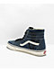 Vans Sk8-Hi Tapered Denim Embroidery Navy Blue & White Skate Shoes - Thumbnail image 2 of 4