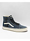 Vans Sk8-Hi Tapered Denim Embroidery Navy Blue & White Skate Shoes - Thumbnail image 1 of 4