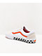 Vans Skate Old Skool Checkerboard White & Orange Skate Shoes - Thumbnail image 2 of 5