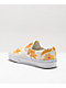 Vans Slip-On Check Floral White & Orange Skate Shoes - Thumbnail image 2 of 4