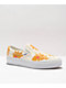 Vans Slip-On Check Floral White & Orange Skate Shoes - Thumbnail image 1 of 4