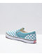 Vans Slip-On Delphinium Blue & White Checkerboard Skate Shoes - Thumbnail image 2 of 4