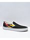Vans Slip-On Flame Black & White Skate Shoes - Thumbnail image 1 of 5