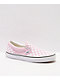 Vans Slip-On Lilac & Snow White Checkerboard Skate Shoes - Thumbnail image 1 of 4