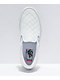 Vans Slip-On zapatos de skate blancos y reflectantes a cuadros