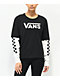 Vans Sole World Stacked camiseta de manga larga blanca y negra