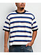 Vans Sun Swirl Stripe White & Blue Boxy Crop T-Shirt - Thumbnail image 1 of 3