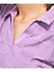 Vans Teri V Neck Lavender Checkered Terry Cloth Polo Shirt - Thumbnail image 3 of 6