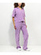 Vans Teri V Neck Lavender Checkered Terry Cloth Polo Shirt - Thumbnail image 6 of 6