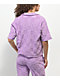 Vans Teri V Neck Lavender Checkered Terry Cloth Polo Shirt - Thumbnail image 2 of 6