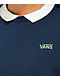 Vans x Brighton Zeuner Navy Long Sleeve Polo Shirt - Thumbnail image 2 of 3