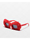 Velvetine Fuzzy Red Sunglasses - Thumbnail image 1 of 2
