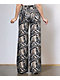 Vibrant Dark Wood Camo High Rise Wide Leg Jeans - Thumbnail image 2 of 3