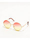 Vintage Round Orange & Yellow Sunglasses - Thumbnail image 1 of 2