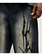 Vitriol Abyss Grime Dark Blue Wash Baggy Jeans - Thumbnail image 7 of 8