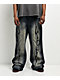 Vitriol Abyss Grime Dark Blue Wash Baggy Jeans - Thumbnail image 1 of 8