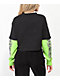 Vitriol Alexie Butterfly Green & Black 2fer Long Sleeve T-Shirt
