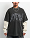 Vitriol Alien White & Black Wash 2fer Long Sleeve T-Shirt - Thumbnail image 1 of 4