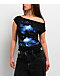 Vitriol Bella Off Shoulder Black Crop T-Shirt - Thumbnail image 1 of 6