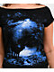 Vitriol Bella Off The Shoulder Black Crop T-Shirt - Thumbnail image 4 of 6