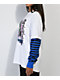 Vitriol Bixie Artificial White & Blue Layered Long Sleeve T-Shirt - Thumbnail image 3 of 3