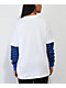 Vitriol Bixie Artificial camiseta de manga larga en blanco y azul con capas