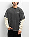 Vitriol Brutal Black & Cream Wash 2fer Long Sleeve T-Shirt - Thumbnail image 1 of 5