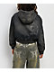 Vitriol Camden Black Wash Denim Crop Hooded Jacket - Thumbnail image 2 of 7