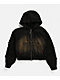 Vitriol Camden Cross Black Wash Crop Hooded Jacket - Thumbnail image 8 of 8