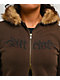 Vitriol Cole Brown Faux Fur Crop Zip Sweater - Thumbnail image 3 of 7