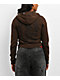 Vitriol Cole Brown Faux Fur Crop Zip Sweater - Thumbnail image 7 of 7