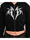 Vitriol Cyber Charm Black Crop Zip Hoodie - Thumbnail image 3 of 7