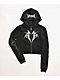 Vitriol Cyber Charm Black Crop Zip Hoodie - Thumbnail image 7 of 7