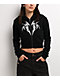 Vitriol Cyber Charm Black Crop Zip Hoodie - Thumbnail image 1 of 7