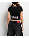Vitriol Cyber Chrome Black Crop T-Shirt - Thumbnail image 2 of 5
